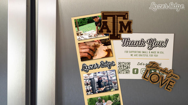 Texas A&M University TAM Logo Magnet - Crafted from Cherry or Maple Wood - TAMU Aggies