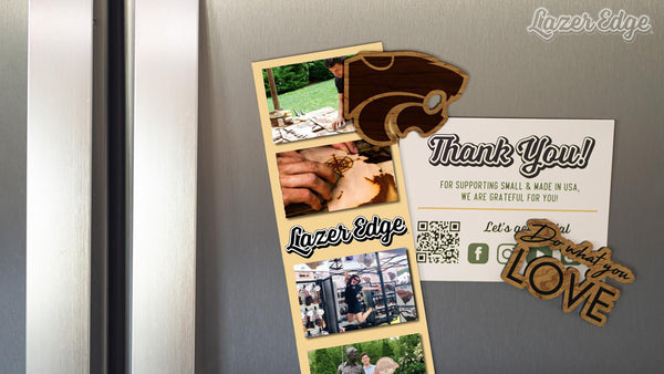 Kansas State University Wildcat Magnet - Crafted from Cherry or Maple Wood - Kansas State Wildcats