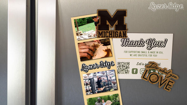 University of Michigan Magnet - Crafted from Cherry or Maple Wood