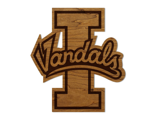 University of Idaho Vandals Wall Hanging - Crafted from Cherry and Maple Wood - University of Idaho Vandals