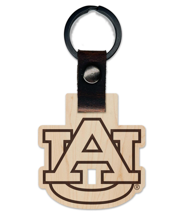 Auburn University Wooden Keychain – Crafted from Cherry or Maple Wood