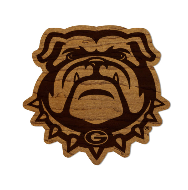 University of Georgia Athletic Bulldog Magnet - Crafted from Cherry or Maple Wood - Georgia Bulldogs