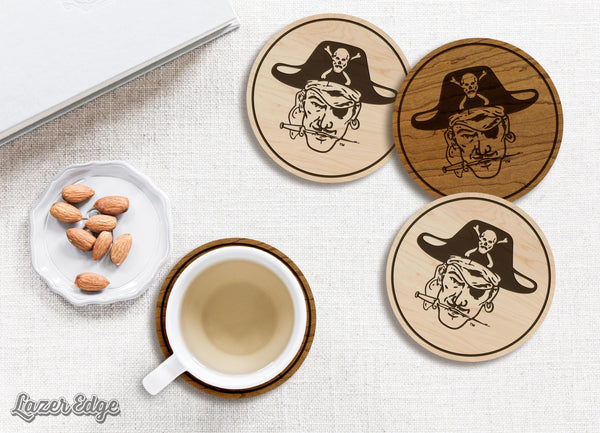 East Carolina University Vault Pirate Coaster – Crafted from Cherry or Maple Wood – ECU Pirates