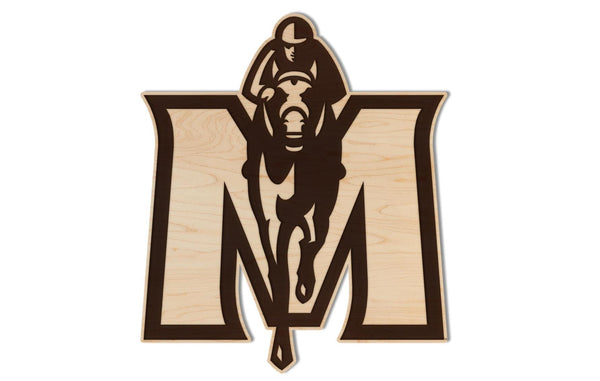 Murray State University Logo Cutout Wall Hanging - Crafted from Cherry or Maple Wood - Murray State Racers