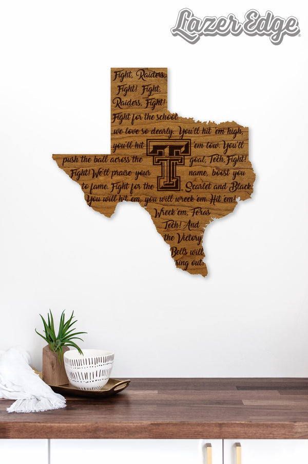 Texas Tech University Fight Song Wall Hanging – Crafted from Cherry and  Maple Wood - Texas Tech Red Raiders