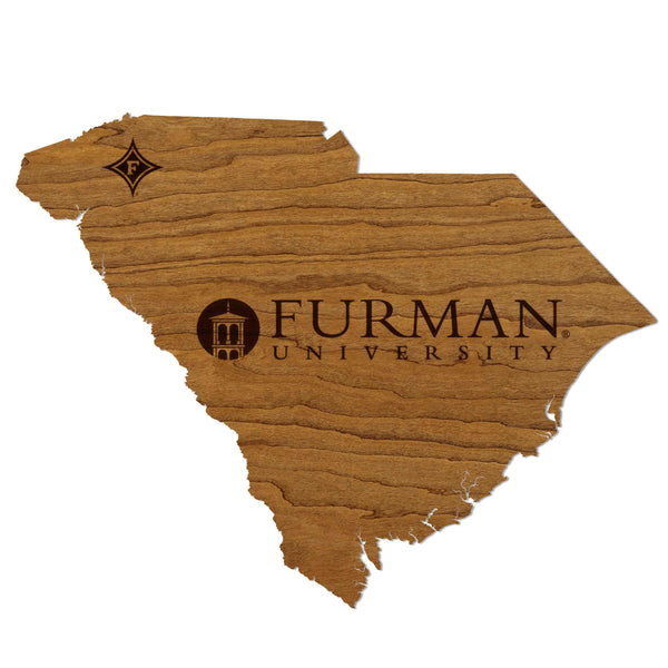 Furman University Wall Hanging – Crafted from Cherry Wood or Maple Wood - Furman Paladins