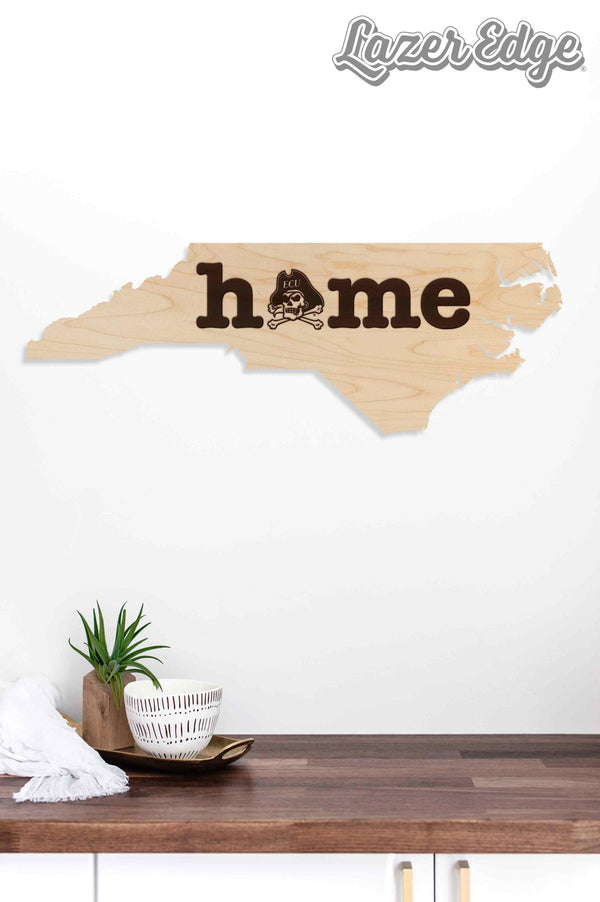 East Carolina University Home Wall Hanging - Crafted from Cherry or Maple Wood - ECU Pirates