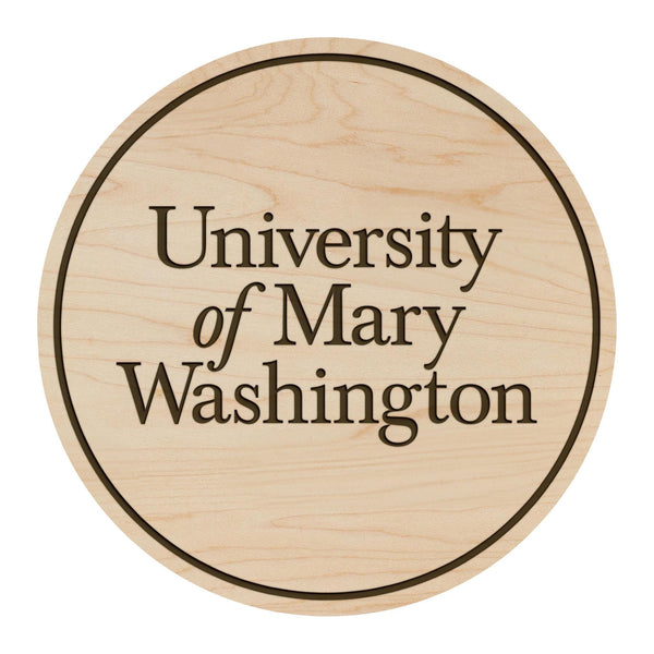 University of Mary Washington Wordmarks Coaster – Crafted from Cherry or Maple Wood – UMW Eagles