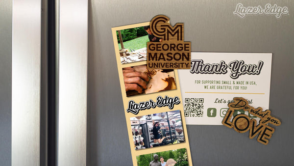 George Mason University Logo Magnet - Crafted from Cherry or Maple Wood - George Mason Patriots