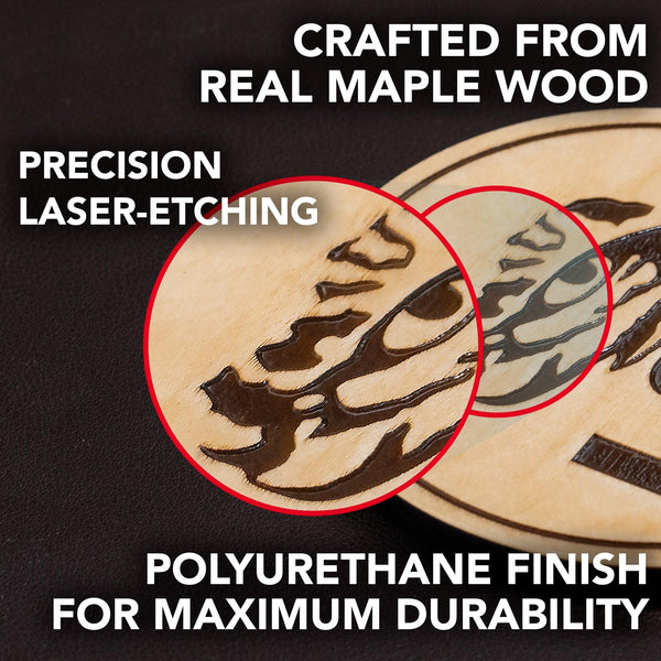 University of South Florida Bulls Coaster – Crafted from Cherry or Maple Wood – USF Bulls