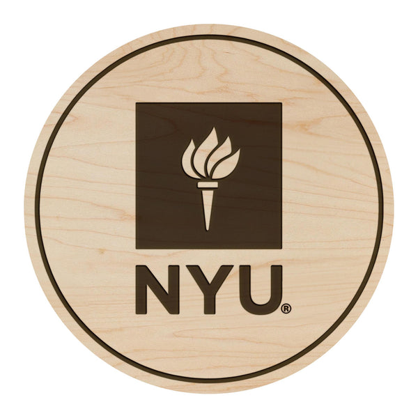 New York University NYU Coaster – Crafted from Cherry or Maple Wood – NYU Bobcats