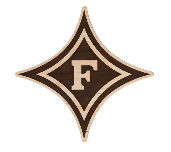 Furman University Diamond Wall Hanging – Crafted from Cherry Wood or Maple Wood - Furman Paladins