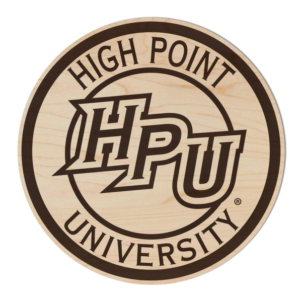 High Point University HPU Logo Magnet - Crafted from Cherry or Maple Wood - High Point Panthers