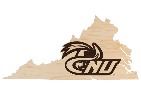Christopher Newport University Secalt on State Wall Hanging - Crafted from Cherry and Maple Wood - CNU Captains