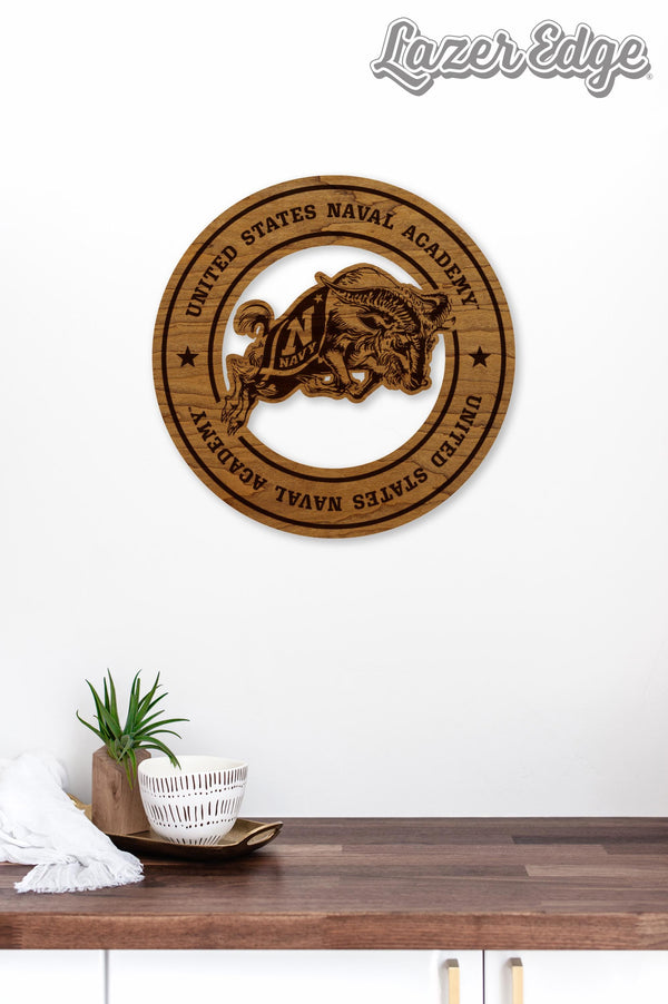 United States Naval Academy Wall Hanging – Crafted from Cherry and  Maple Wood - Navy Midshipmen
