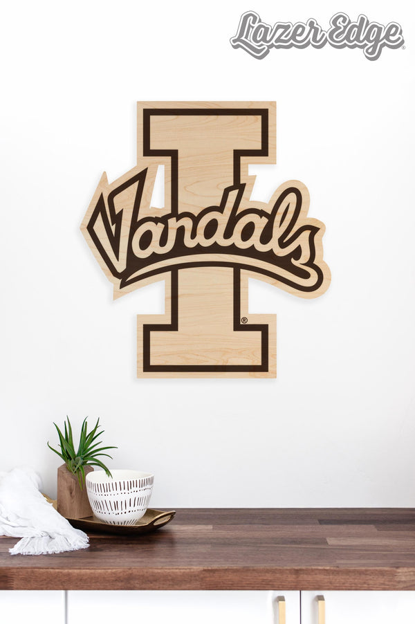 University of Idaho Vandals Wall Hanging - Crafted from Cherry and Maple Wood - University of Idaho Vandals