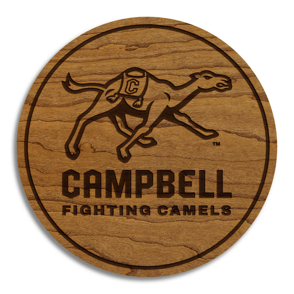 Campbell University Fighting Camels Coaster – Crafted from Cherry or Maple Wood – Campbell Camels