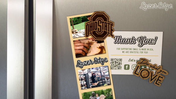 Ohio State University Block O Magnet - Crafted from Cherry or Maple Wood - Ohio State Buckeyes