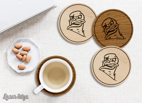 Virginia Tech University Hokie Coaster – Crafted from Cherry or Maple Wood – Virginia Tech Hokies