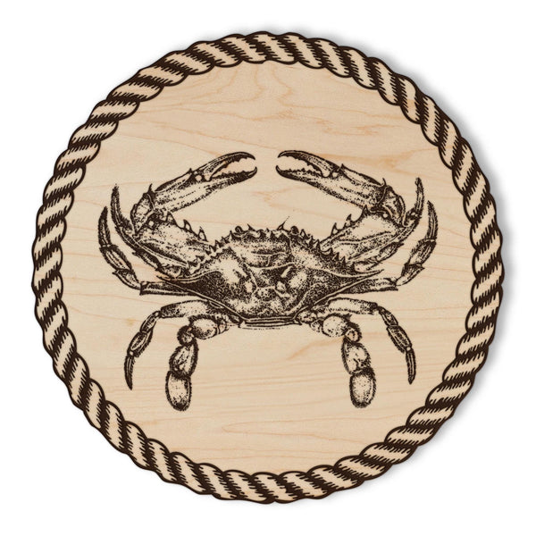Blue Crab Coaster – Crafted from Cherry or Maple Wood