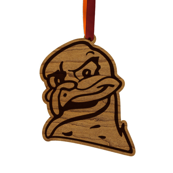 Virginia Tech Hokie Bird Ornament – Crafted from Cherry and Maple Wood – Virginia Tech Hokies
