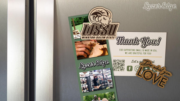 Winston Salem State University Rams Magnet - Crafted from Cherry or Maple Wood - Winston Salem State University Rams