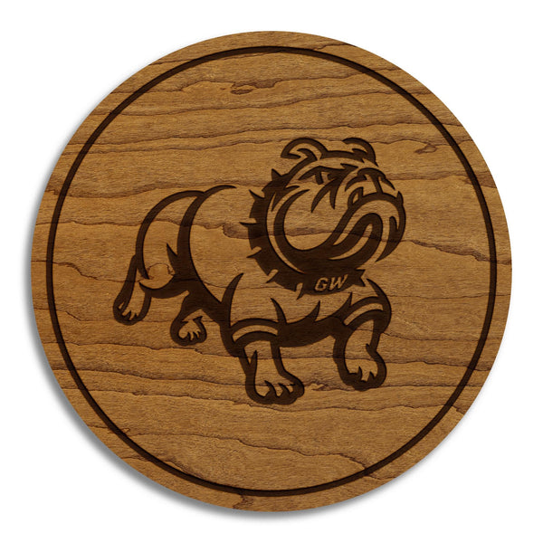 Gardner Webb University Bulldog Coaster – Crafted from Cherry or Maple Wood – Gardner Webb Bulldogs