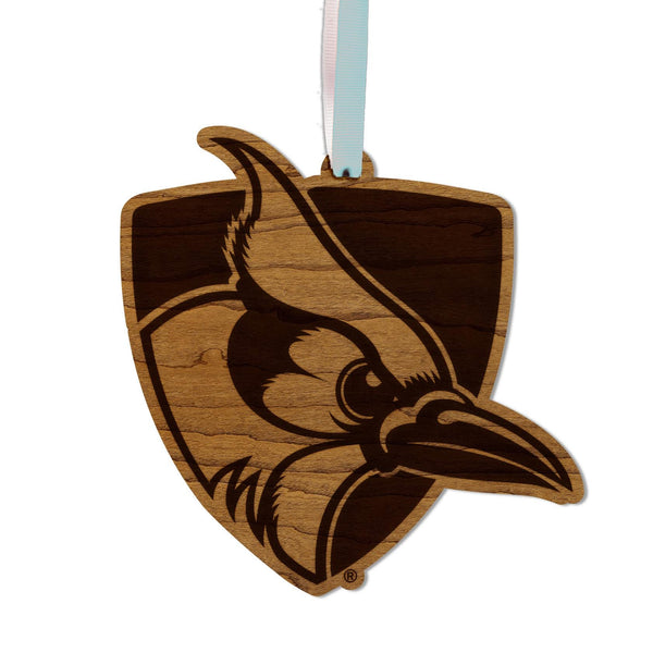 Johns Hopkins University Blue Jay Ornament – Crafted from Cherry and Maple Wood – Johns Hopkins Blue Jays