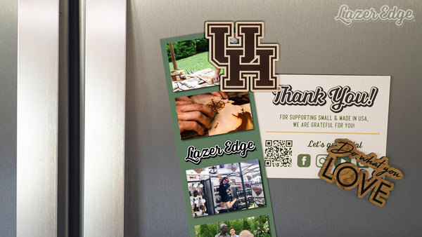 University of Houston UH Magnet - Crafted from Cherry or Maple Wood - Houston Cougars