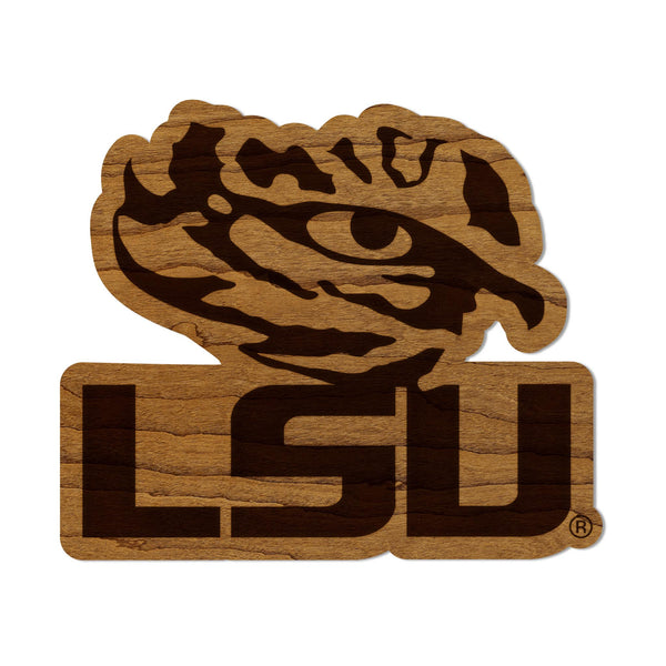 Louisiana State University Tiger Magnet - Crafted from Cherry or Maple Wood - LSU Tigers