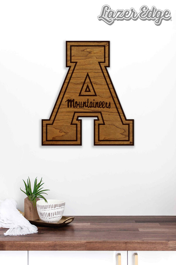 Appalachian State University Block A Logo Wall Hanging - Crafted from Cherry or Maple Wood - App State Mountaineers