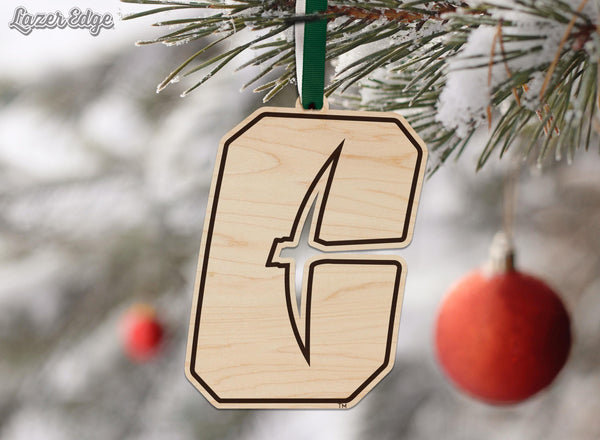 University of North Carolina at Charlotte All-In-C Ornament – Crafted from Cherry and Maple Wood – UNC Charlotte 49ers