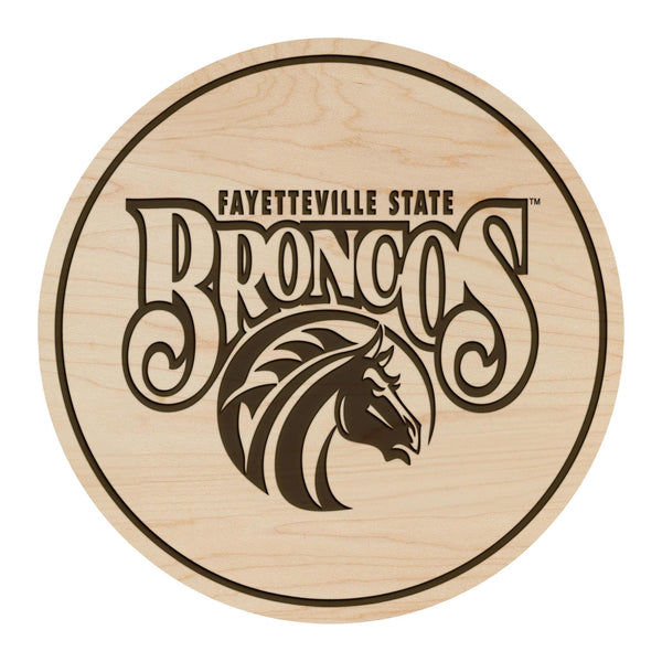Fayetteville State University Broncos Coaster – Crafted from Cherry or Maple Wood – Fayetteville State Broncos