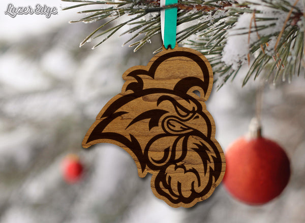 Coastal Carolina University Chanticleers Ornament – Crafted from Cherry and Maple Wood – Coastal Carolina Chanticleers