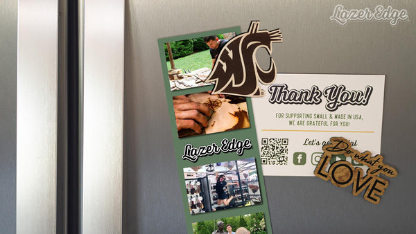 Washington State University Cougar Magnet - Crafted from Cherry or Maple Wood - Washington State Cougars