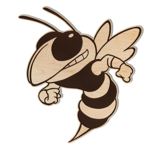 Georgia Tech Yellow Jackets Logo Wall Hanging - Crafted from Cherry or Maple Wood - Georgia Tech Yellow Jackets