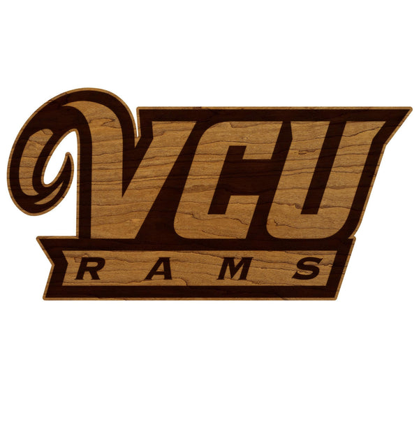 Virginia Commonwealth University Rams Wall Hanging - Crafted from Cherry and Maple Wood -VCU Rams