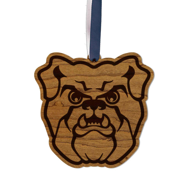 Butler University Bulldog Ornament – Crafted from Cherry and Maple Wood – Butler Bulldogs