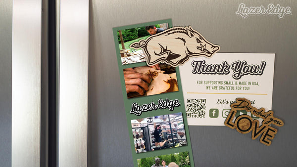 University of Arkansas Razorbacks Magnet - Crafted from Cherry or Maple Wood - Arkansas Razorbacks