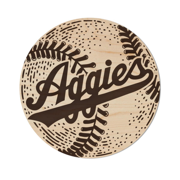 Texas A&M University Aggies Baseball Magnet - Crafted from Maple Wood - TAMU Aggies