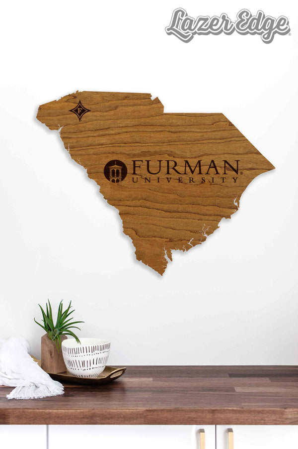 Furman University Wall Hanging – Crafted from Cherry Wood or Maple Wood - Furman Paladins