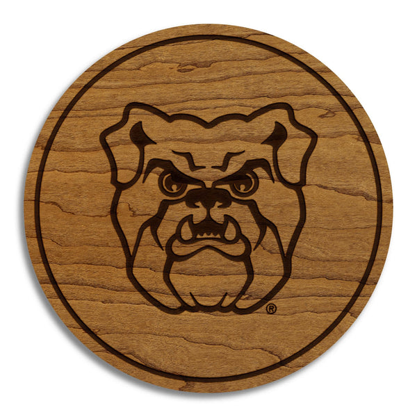 Butler University Bulldog Coaster – Crafted from Cherry or Maple Wood – Butler Bulldogs