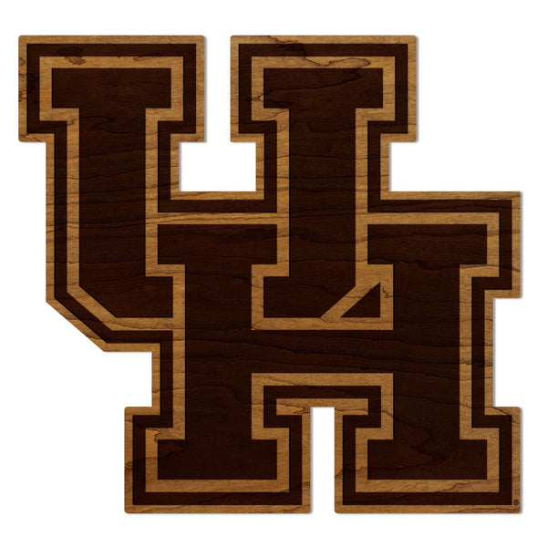 University of Houston UH Cutout Wall Hanging - Crafted from Cherry and Maple Wood - University of Houston Cougars