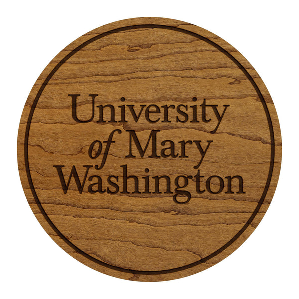 University of Mary Washington Wordmarks Coaster – Crafted from Cherry or Maple Wood – UMW Eagles