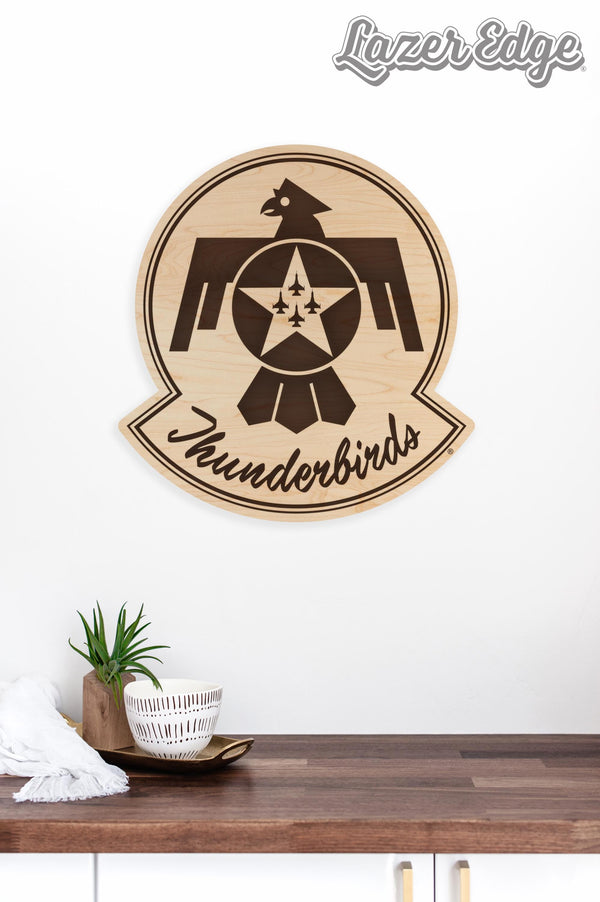United States Air Force Thunderbirds Wall Hanging – Crafted from Cherry or Maple Wood