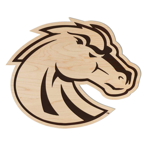 Boise State University Broncos Wall Hangings - Crafted from Cherry or Maple Wood -  Boise State University Broncos