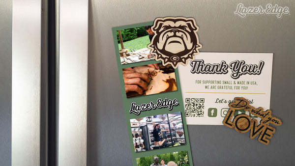 University of Georgia Athletic Bulldog Magnet - Crafted from Cherry or Maple Wood - Georgia Bulldogs