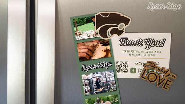 Kansas State University Wildcat Magnet - Crafted from Cherry or Maple Wood - Kansas State Wildcats