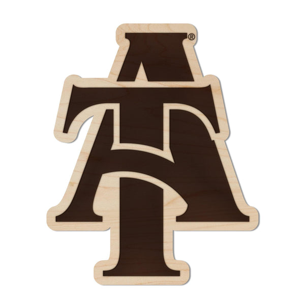 North Carolina A&T University AT Magnet - Crafted from Cherry or Maple Wood - NCAT Aggies