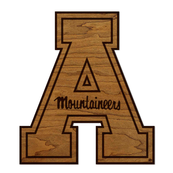 Appalachian State University Block A Logo Wall Hanging - Crafted from Cherry or Maple Wood - App State Mountaineers